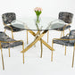 Modrest Pyrite - Modern Round Glass Dining Table | Dining Tables |   Modishstore 