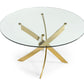 Modrest Pyrite - Modern Round Glass Dining Table | Dining Tables |   Modishstore  - 3