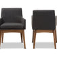 Baxton Studio Nexus Mid-Century Modern Walnut Wood Finishing Dark Grey Fabric Dining Armchair (Set of 2) | Dining Chairs | Modishstore - 5