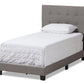 baxton studio brookfield modern and contemporary light grey fabric twin size bed | Modish Furniture Store-2