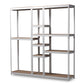 baxton studio gavin modern and contemporary white metal 10 shelf closet storage racking organizer | Modish Furniture Store-2