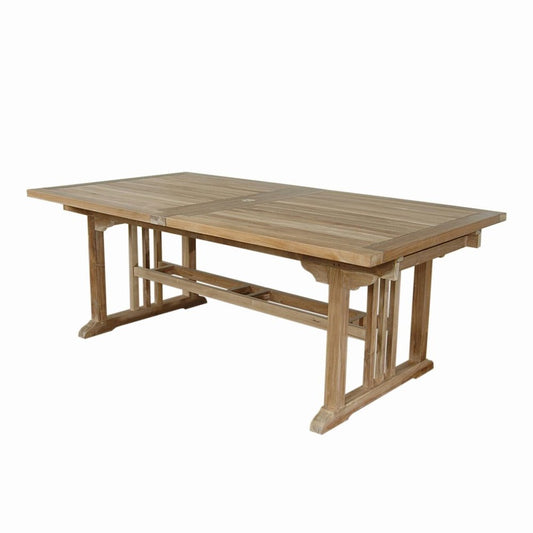 Sahara 126" Rectangular Double Ext. Table By Anderson Teak | Outdoor Tables | Modishstore