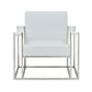 Modrest Larson Modern White Leatherette Accent Chair | Modishstore | Accent Chairs-2