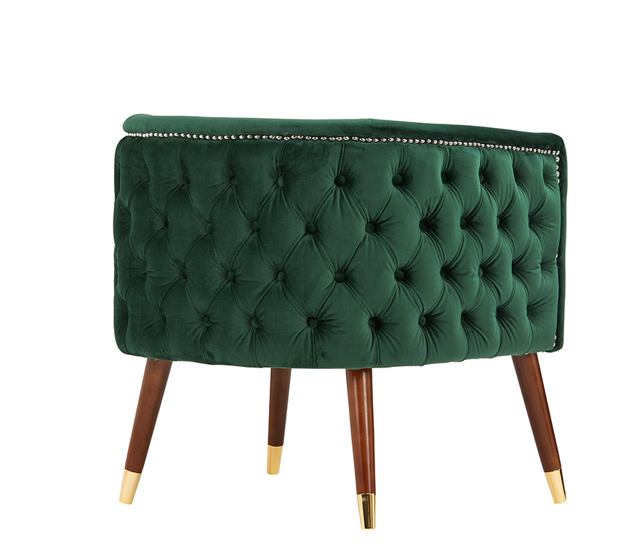 Modrest Bethel Modern Green Velvet Accent Chair | Modishstore | Accent Chairs-4