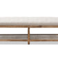 baxton studio celeste french country weathered oak beige linen upholstered ottoman bench | Modish Furniture Store-4