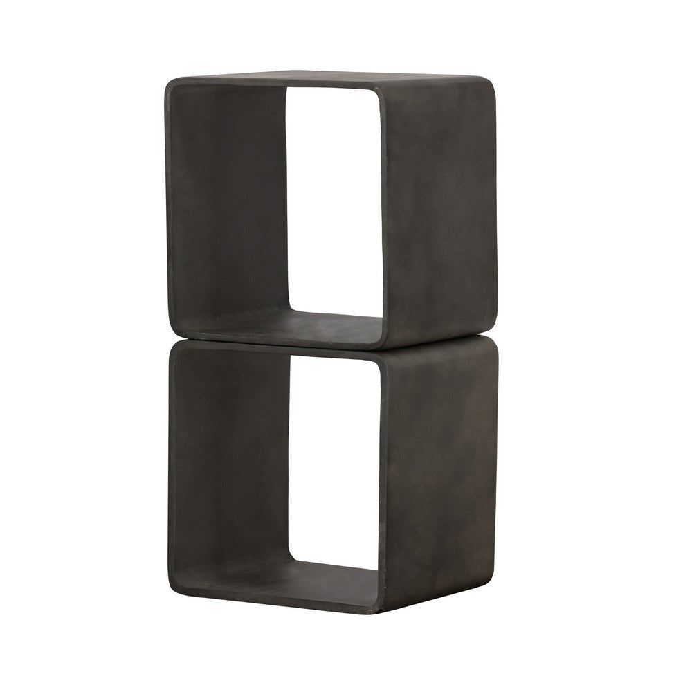 Modrest Pickens - Modern Dark Grey Concrete Cube Shelf-2