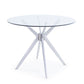 Modrest Dallas - Modern Brushed Stainless Steel Dining Table-4