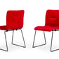 Modrest Yannis - Modern Red Fabric Dining Chair (Set of 2) | Modishstore | Dining Chairs