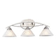 Elysburg 3-Light Vanity Lamp in Satin Nickel with White Swirl Glass ELK Lighting | Vanity Light | Modishstore