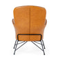 Modrest Kirk - Modern Brown Eco-Leather Accent Chair | Modishstore | Accent Chairs-3