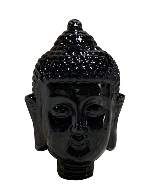 Modrest Modern Black Buddha Head Sculpture | Modishstore | Sculptures