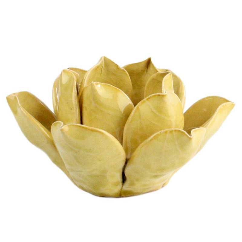 HomArt Lotus Tea Light Holder - Yellow-4
