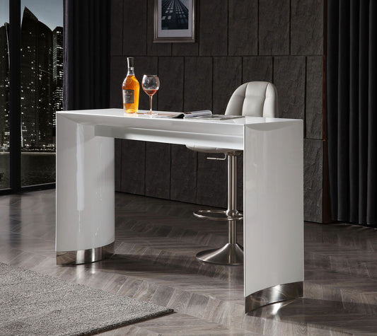 Modrest Corbett - Contemporary White Bar Table | Modishstore | Bar Tables