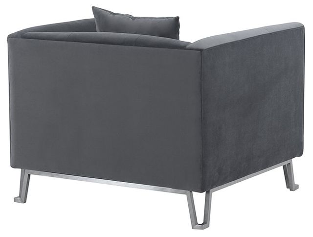 Everest 2 Piece Gray Fabric Upholstered Sofa & Chair Set By Armen Living | Sofas |  Modishstore  - 5