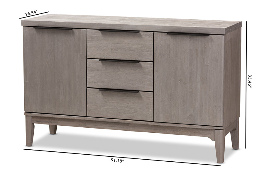 baxton studio nash rustic platinum wood 3 drawer sideboard buffet | Modish Furniture Store-10