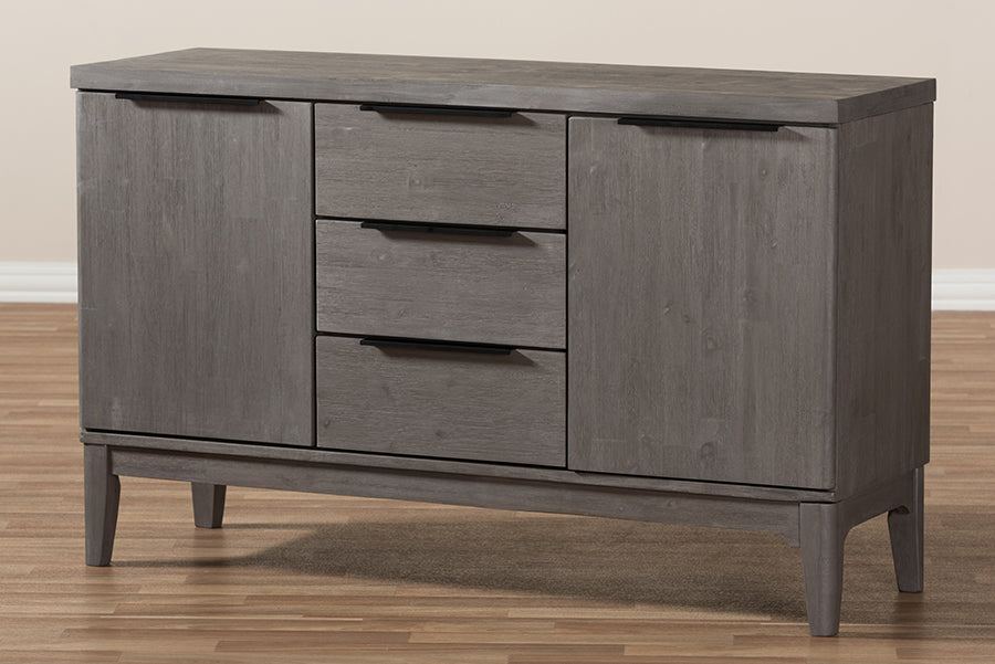 baxton studio nash rustic platinum wood 3 drawer sideboard buffet | Modish Furniture Store-9