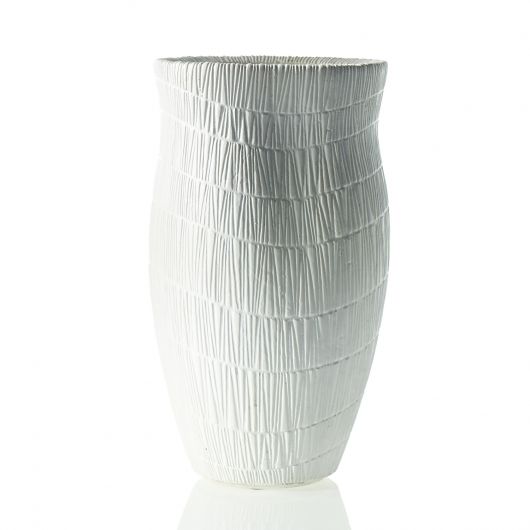 Wai White Concrete Tall Planter By Accent Decor | Planters, Troughs & Cachepots | Modishstore - 1