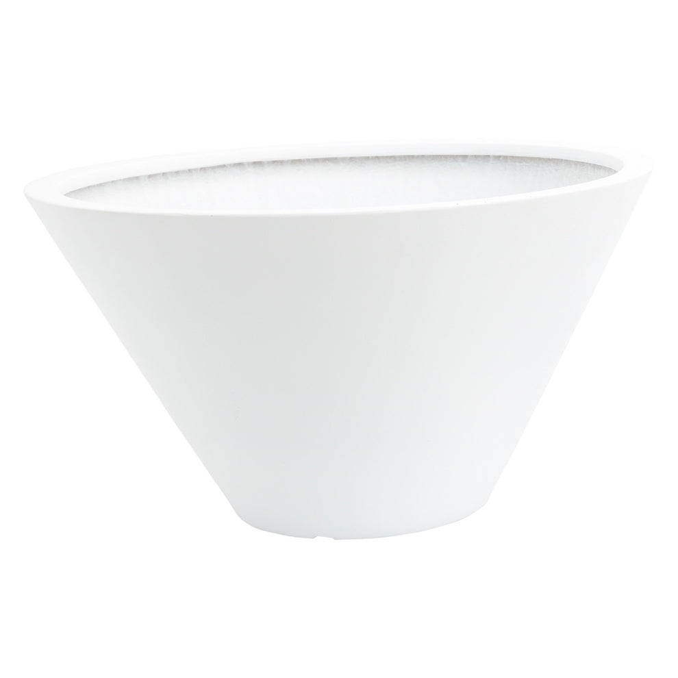 Lindi Polyfiber Pot By Accent Decor - Black/White - 2 Sizes | Planters, Troughs & Cachepots | Modishstore - 7
