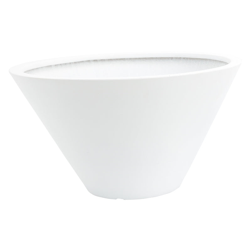 Lindi Polyfiber Pot By Accent Decor - Black/White - 2 Sizes | Planters, Troughs & Cachepots | Modishstore - 7