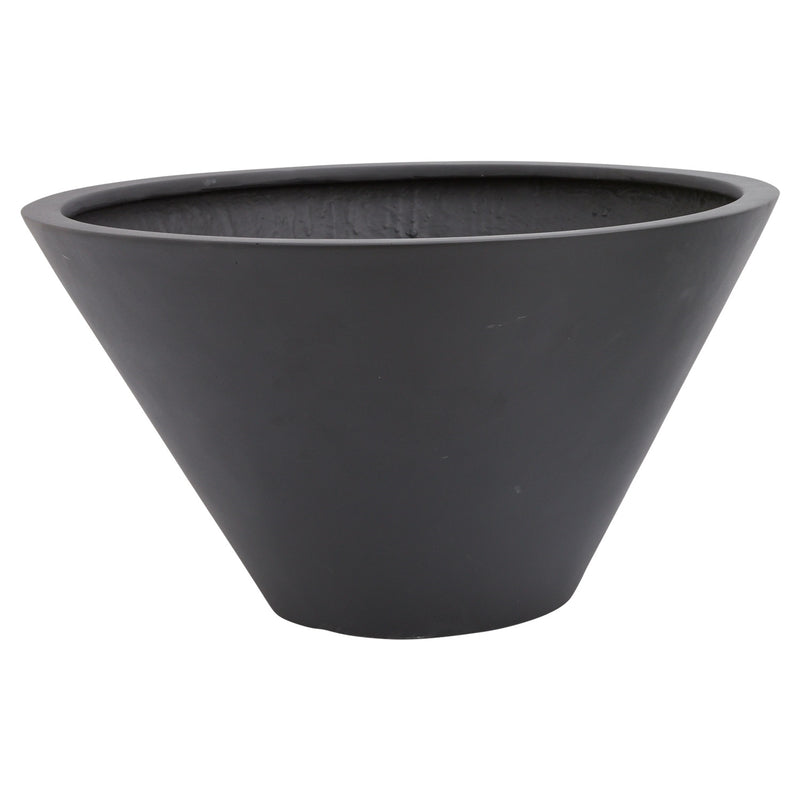 Lindi Polyfiber Pot By Accent Decor - Black/White - 2 Sizes | Planters, Troughs & Cachepots | Modishstore - 9