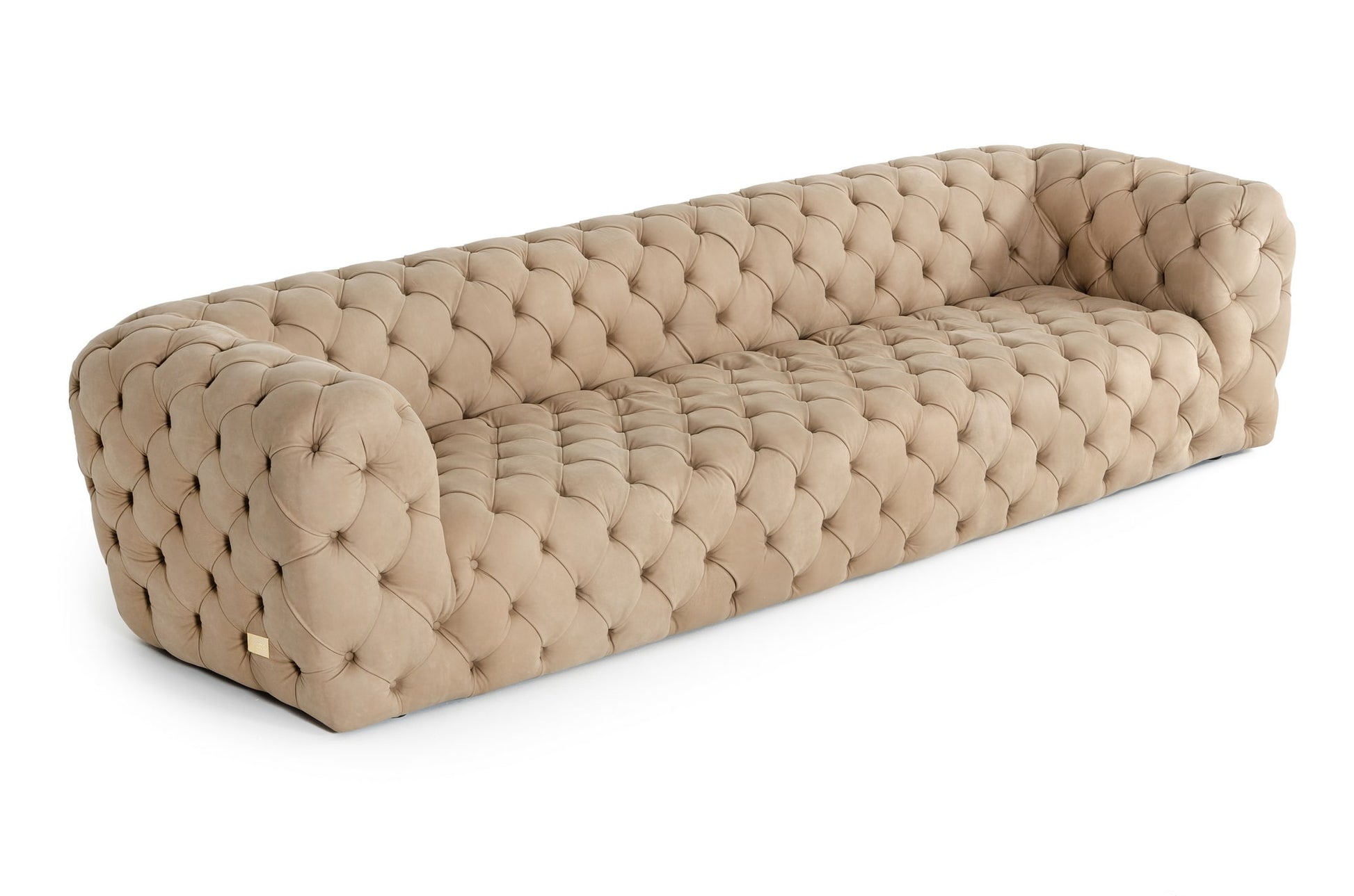 Coronelli Collezioni Ellington - Italian Beige Nubuck Leather 4-Seater Sofa | Sofas | Modishstore - 3