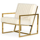 Divani Casa Baylor - Modern Off-White Accent Chair | Modishstore | Lounge Chairs