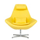 Modern Kenora - Modern Yellow Eco-Leather Accent Chair-3