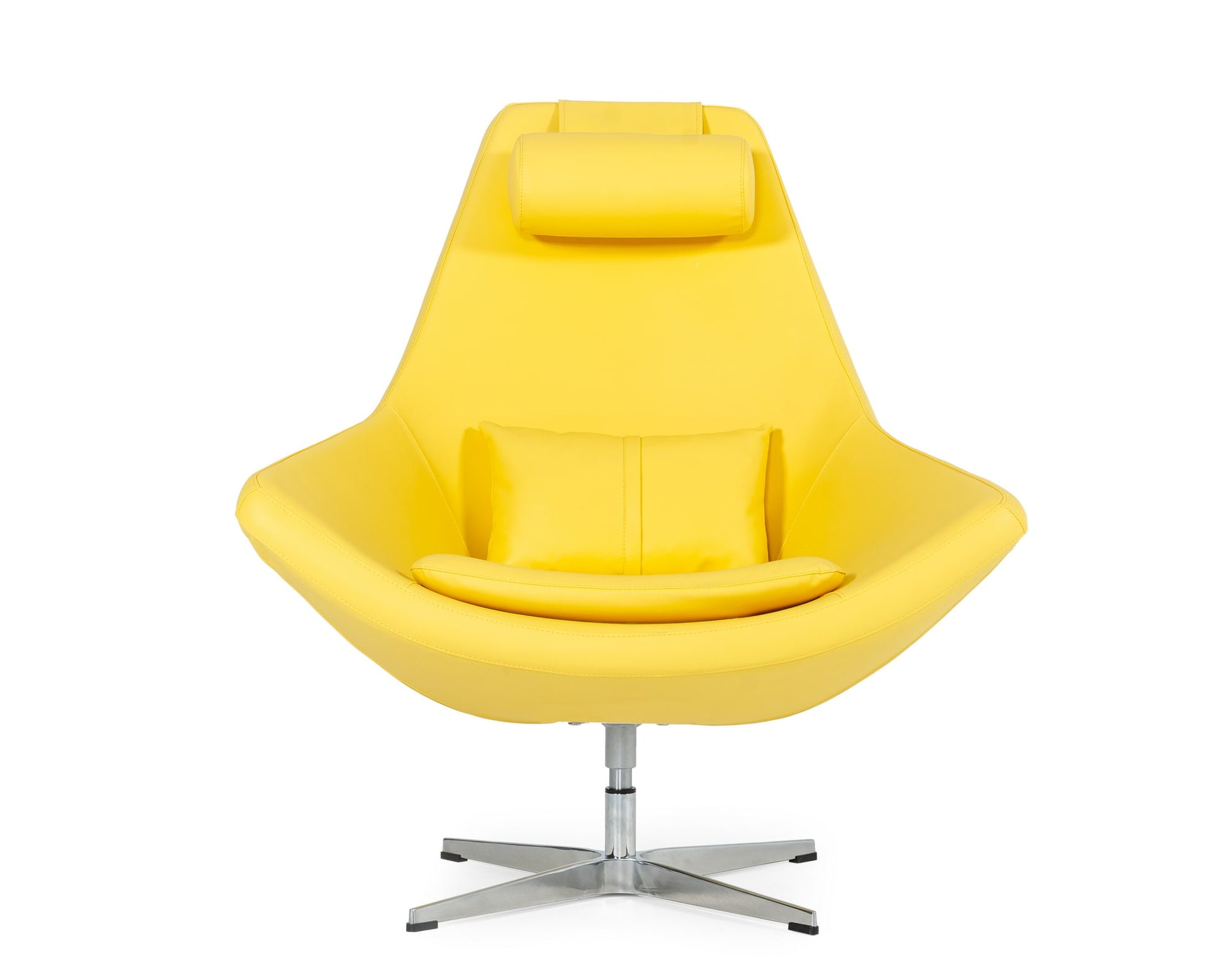Modern Kenora - Modern Yellow Eco-Leather Accent Chair-3