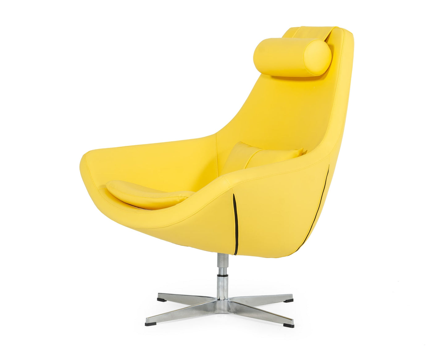 Modern Kenora - Modern Yellow Eco-Leather Accent Chair-5