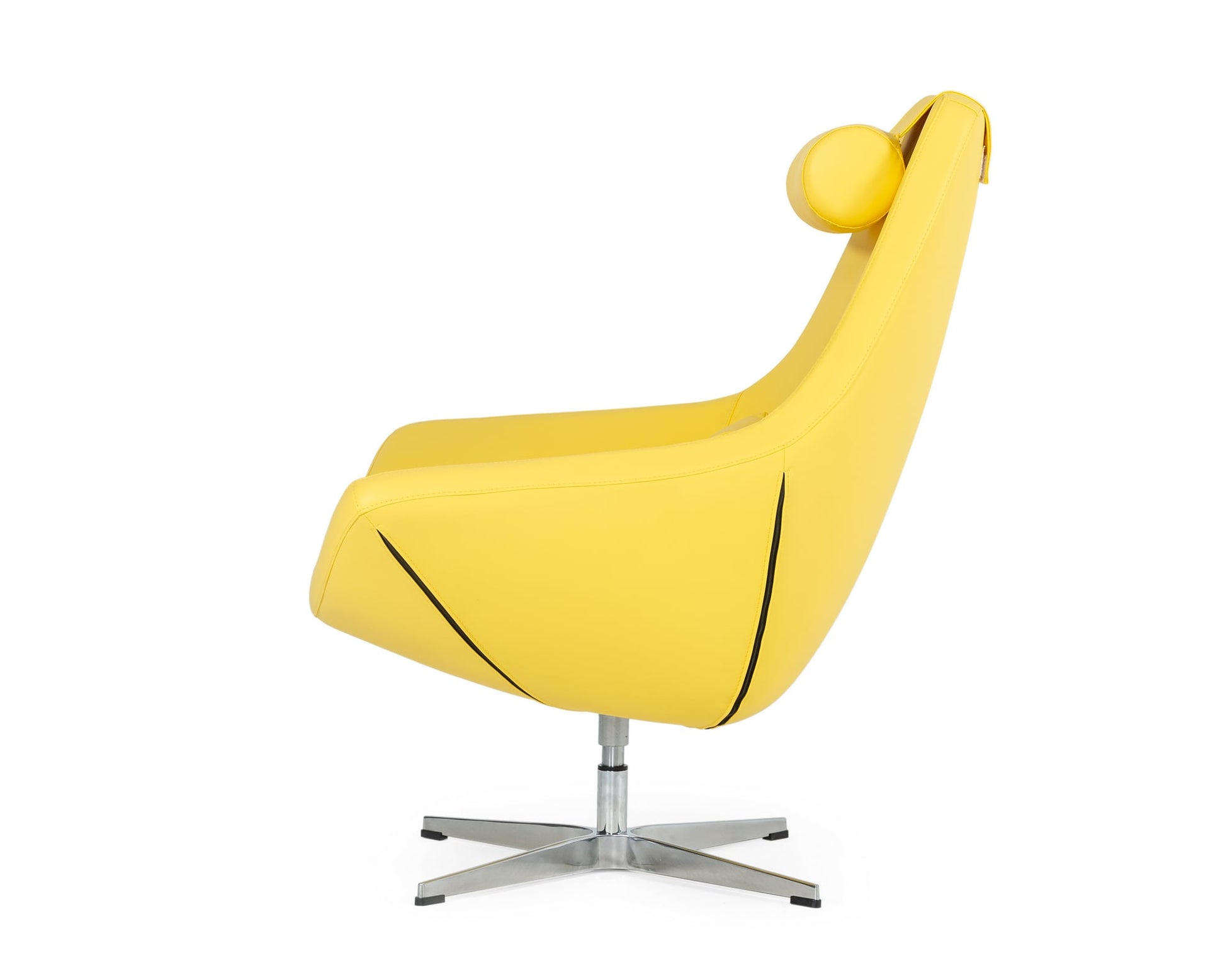 Modern Kenora - Modern Yellow Eco-Leather Accent Chair-4