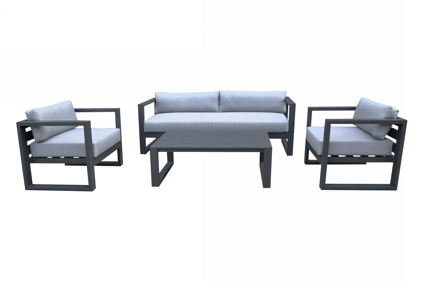Renava Weber - Modern Outdoor Grey & Black Sofa Set-3