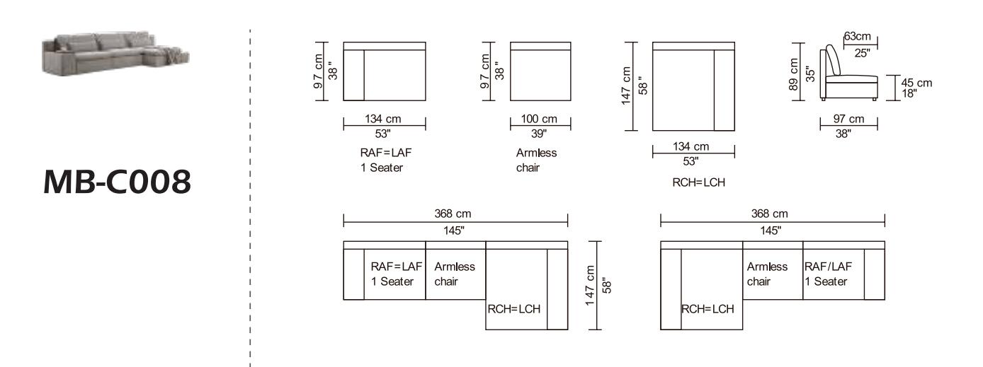 Divani Casa Paseo - Modern Grey Sectional Sofa | Sofas | Modishstore - 4
