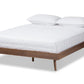 baxton studio jacob mid century modern walnut brown finished solid wood full size bed frame | Modish Furniture Store-2