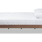 baxton studio jacob mid century modern walnut brown finished solid wood full size bed frame | Modish Furniture Store-3