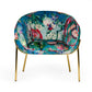 Modrest Falco - Contemporary Floral Velvet and Gold Accent Chair | Modishstore | Accent Chairs-2