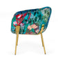 Modrest Falco - Contemporary Floral Velvet and Gold Accent Chair | Modishstore | Accent Chairs-3