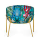 Modrest Falco - Contemporary Floral Velvet and Gold Accent Chair | Modishstore | Accent Chairs-4