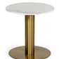 Modrest Fairway - Glam White Marble and Brushed Gold End Table | Modishstore | End Tables
