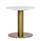 Modrest Fairway - Glam White Marble and Brushed Gold End Table | Modishstore | End Tables-2