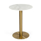 Modrest Fairway - Glam White Marble and Brushed Gold Bar Table | Modishstore | Bar Tables-3