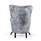 Modrest Findon - Glam Grey Faux Fur Accent Chair | Modishstore | Accent Chairs-4