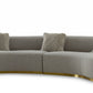 Divani Casa Frontier - Glam Grey Fabric Sectional Sofa-3