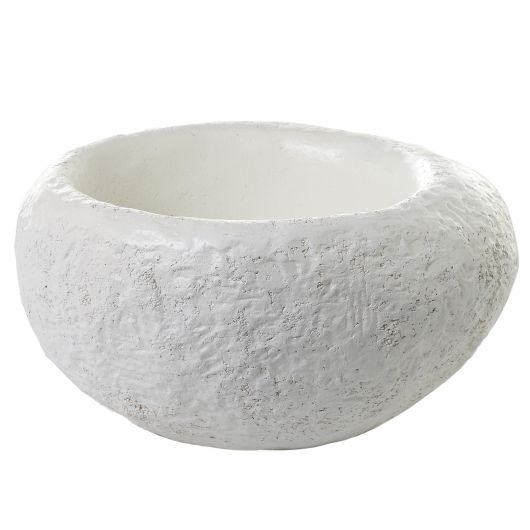 Tahiti Bowl/Planters in White Fiber Composite By Kalalou | Planters, Troughs & Cachepots | Modishstore - 3