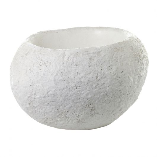 Tahiti Bowl/Planters in White Fiber Composite By Kalalou | Planters, Troughs & Cachepots | Modishstore - 2