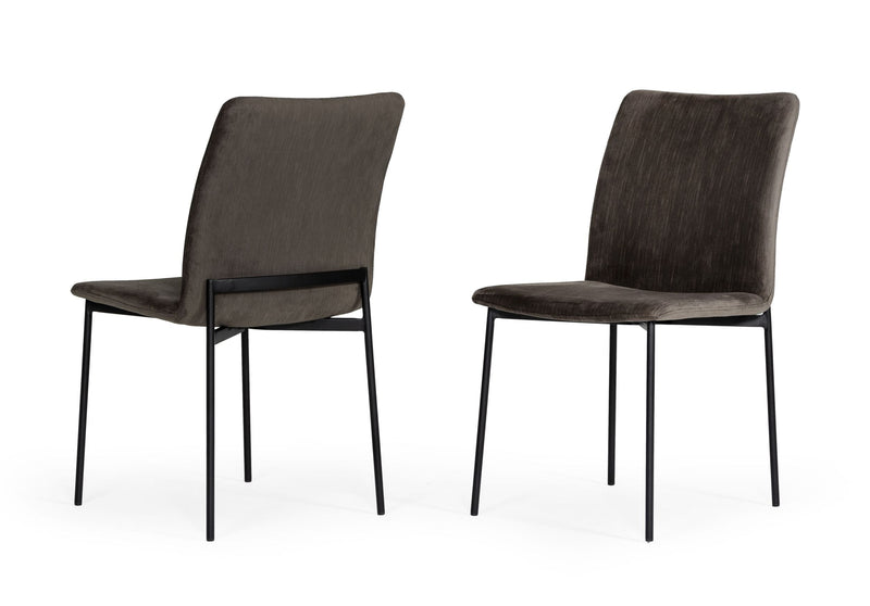 Modrest Maggie - Modern Black and Brown Dining Chair (Set of 2) | Modishstore | Dining Chairs