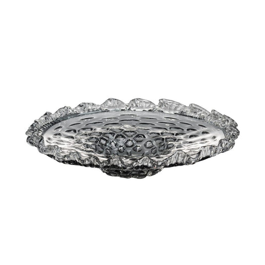 A&B Home Decorative Round Glass Plate | Decorative Trays & Dishes | Modishstore