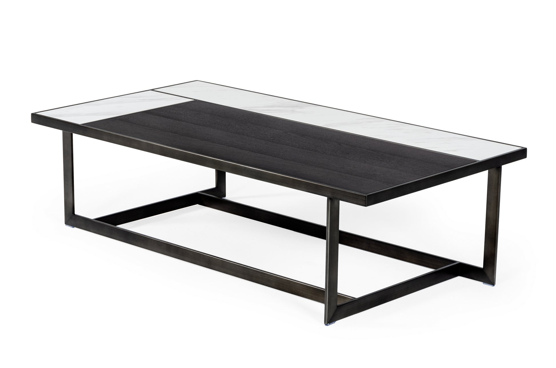 Modrest Fargo - Modern Ceramic & Grey Walnut Coffee Table | Modishstore | Coffee Tables
