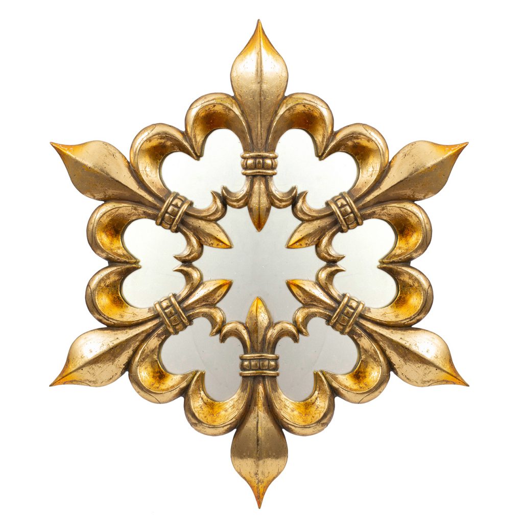 A&B Home Antique Gold Fleur-de-lis Wall Mirror | Mirrors | Modishstore