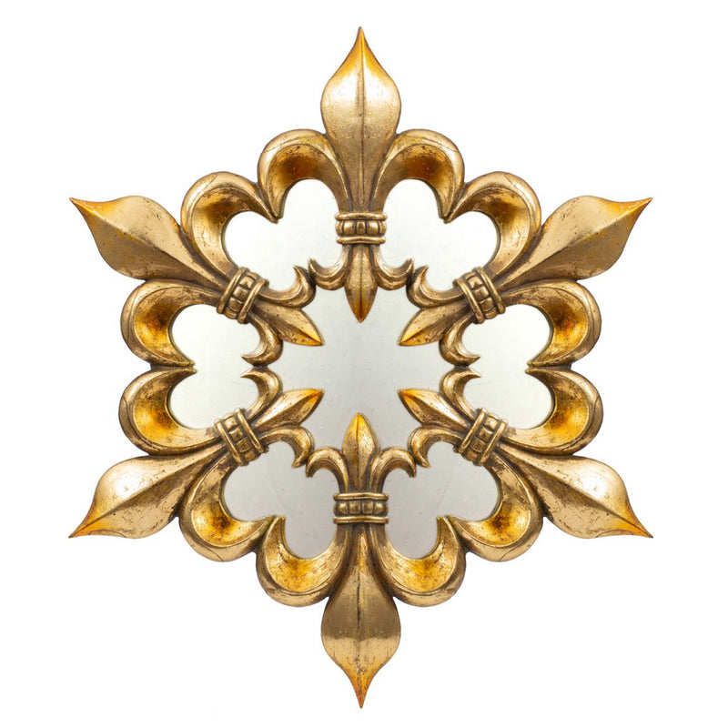 A&B Home Antique Gold Fleur-de-lis Wall Mirror | Mirrors | Modishstore