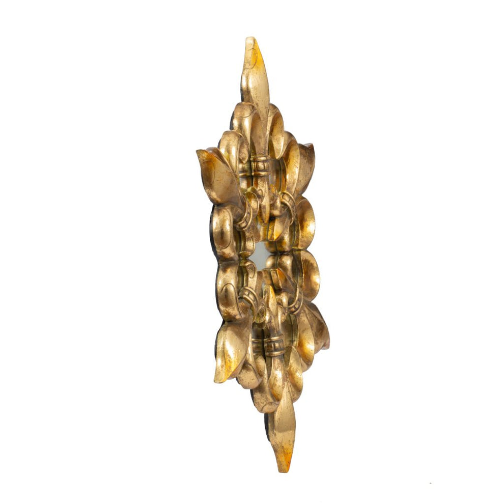 A&B Home Antique Gold Fleur-de-lis Wall Mirror | Mirrors | Modishstore - 3